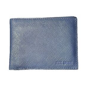 Jack spade New York Barrow Leather Wallet In Admiral Blue Bi-Fold Warren Pocket